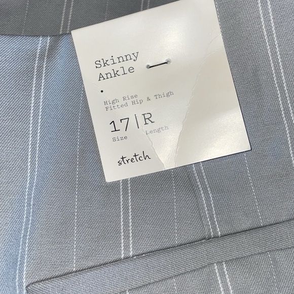 A New Day High Rise Skinny Ankle Side Zip Stretch Pants - Gray Stripe - Picture 8 of 8